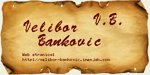 Velibor Banković vizit kartica